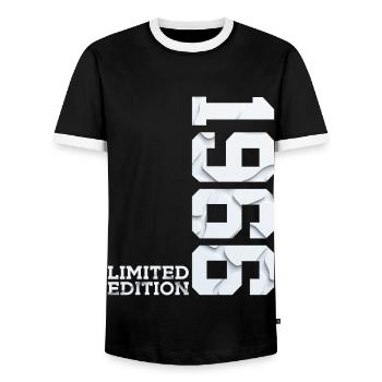 60E ANNIVERSAIRE ÉDITION LIMITÉE 1966 - T-shirt contrasté Homme - noir/blanc - Devant - AI Model Female 172 light (172cm) & AI Model Male 178 light (178cm)