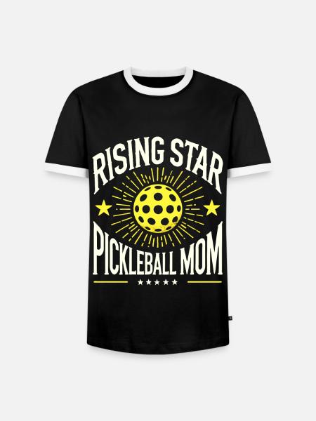 Rising Star Pickleball Mom - Men's Ringer Shirt - black/white
