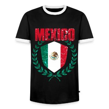 Mexique - T-shirt contrasté Homme - noir/blanc - Devant - AI Model Female 172 light (172cm) & AI Model Male 178 light (178cm)
