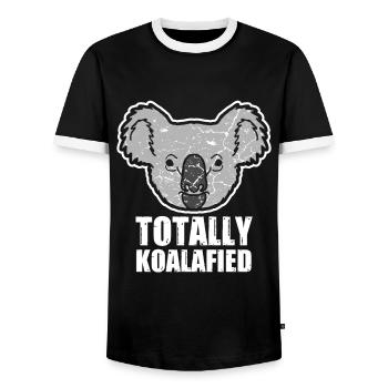 Koala Lustig Australien - Männer Kontrast-T-Shirt - Schwarz/Weiß - Vorne - AI Model Female 172 light (172cm) & AI Model Male 178 light (178cm)