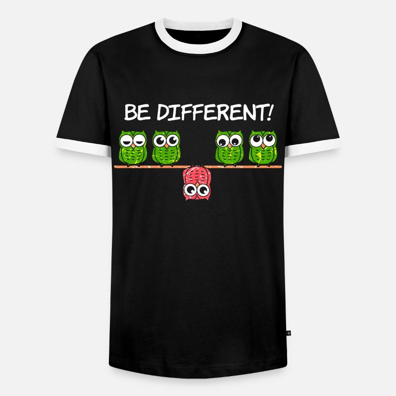Different Speziell Einzigartig Einmalig Anders - Männer Kontrast-T-Shirt - Schwarz/Weiß