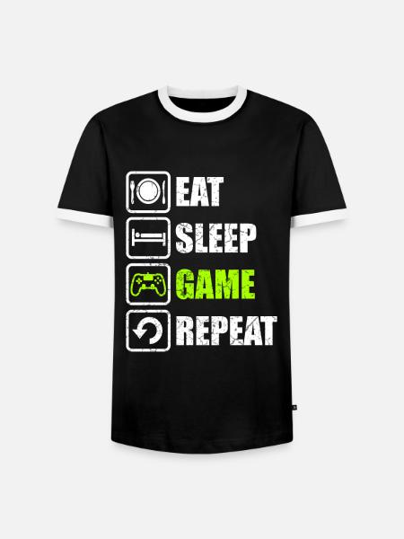 Gaming Gamer Game - Männer Kontrast-T-Shirt - Schwarz/Weiß