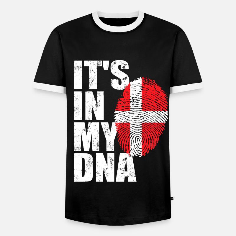 Denmark Danish - Men's Ringer Shirt - black/white
