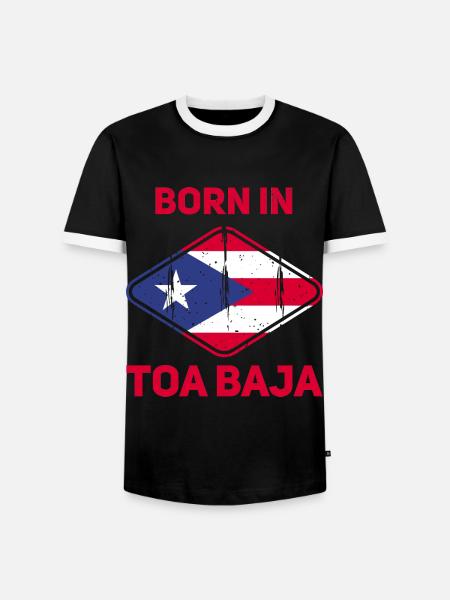 Puerto Rico - Männer Kontrast-T-Shirt - Schwarz/Weiß