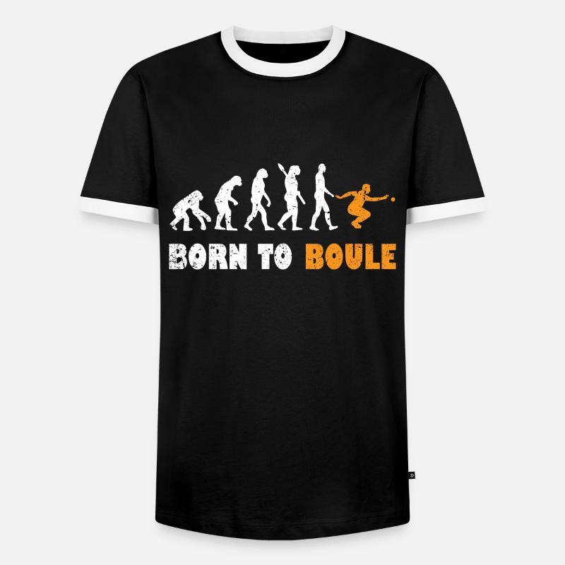 Boule Evolution - Männer Kontrast-T-Shirt - Schwarz/Weiß