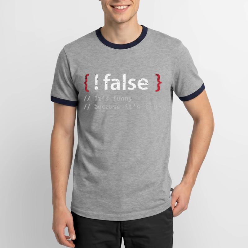 Programmeur Coder PC T-shirt contrasté Homme