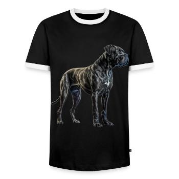 Cane Corso für einen Cane Corso Besitzer - Männer Kontrast-T-Shirt - Schwarz/Weiß - Vorne - AI Model Female 172 light (172cm) & AI Model Male 178 light (178cm)