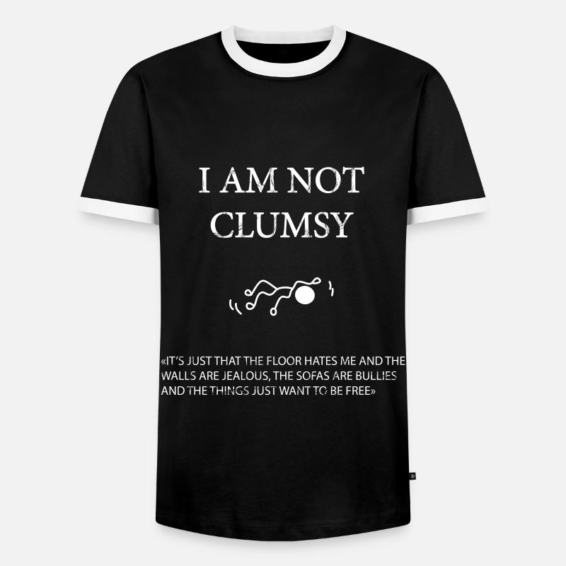 I'm not clumsy - Men's Ringer Shirt - black/white