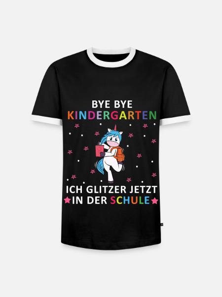 Bye Bye Kindergarten - Männer Kontrast-T-Shirt - Schwarz/Weiß