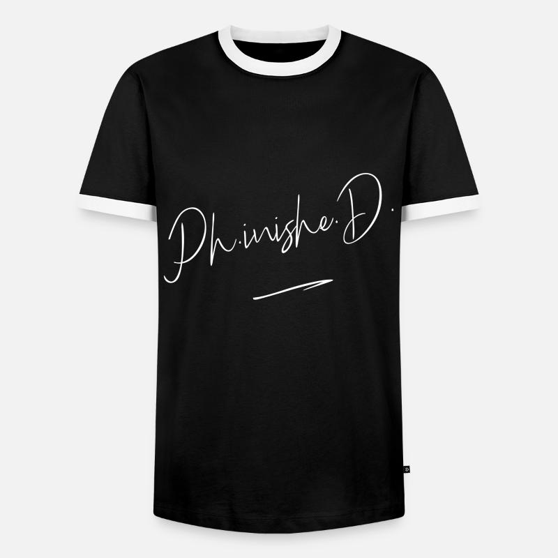 PhD Doktor - Männer Kontrast-T-Shirt - Schwarz/Weiß