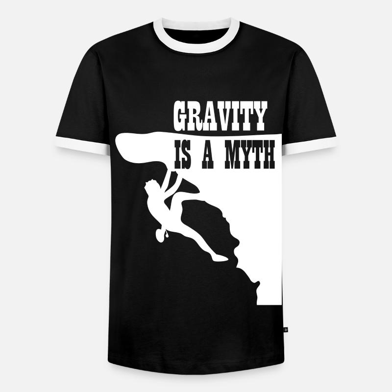 Gravity Is A Myth - Men's Ringer Shirt - black/white