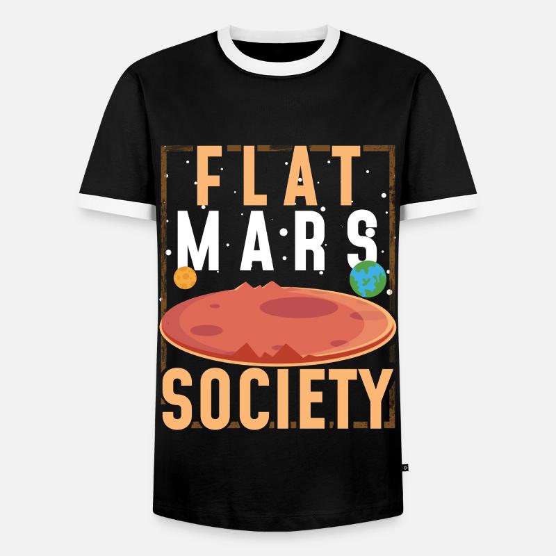 Flat Mars - Männer Kontrast-T-Shirt - Schwarz/Weiß