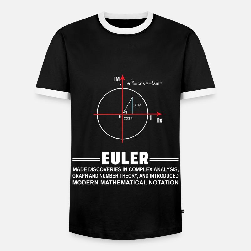 Euler mathematics - Men's Ringer Shirt - black/white