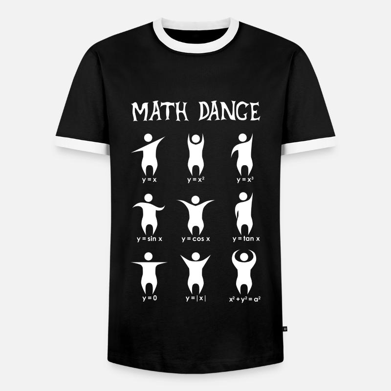 Math dance - Men's Ringer Shirt - black/white