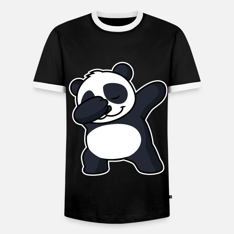 DAB Panda - Men's Ringer Shirt - black/white