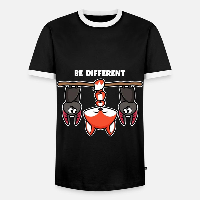 Be Different Funny - Men's Ringer Shirt - black/white