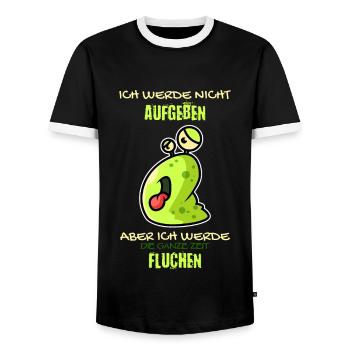 Lahme Schnecke - Männer Kontrast-T-Shirt - Schwarz/Weiß - Vorne - AI Model Female 172 light (172cm) & AI Model Male 178 light (178cm)