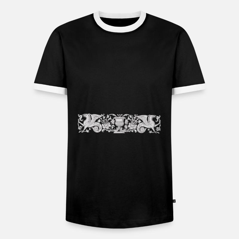 Vogel Greif, créatures fabuleuses - T-shirt contrasté Homme - noir/blanc