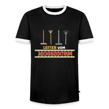 Leiter Vom Rechenzentrum Gärtner Garten - Männer Kontrast-T-Shirt - Schwarz/Weiß - Vorne - AI Model Female 172 light (172cm) & AI Model Male 178 light (178cm)