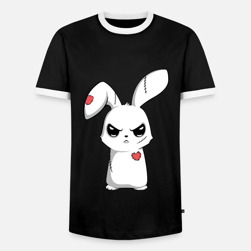 Sad Broken Emo--Egg Happy - Men's Ringer Shirt - black/white