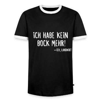 Landwirt Humor Bauernhof Lustig Bauer - Männer Kontrast-T-Shirt - Schwarz/Weiß - Vorne - AI Model Female 172 light (172cm) & AI Model Male 178 light (178cm)