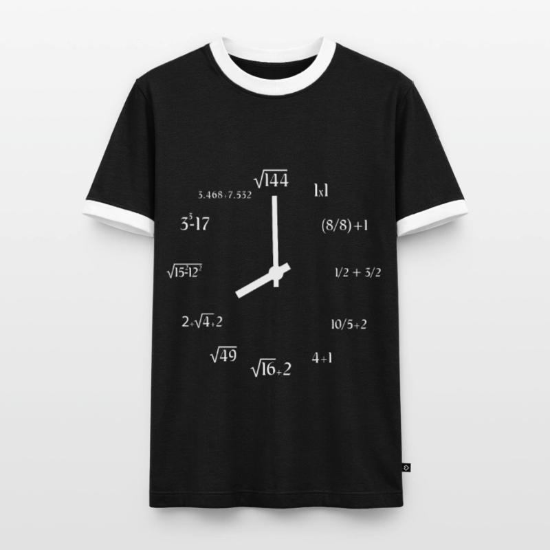 Math Meme Math Formula Equation Joke Math Clock T-shirt contrasté Homme