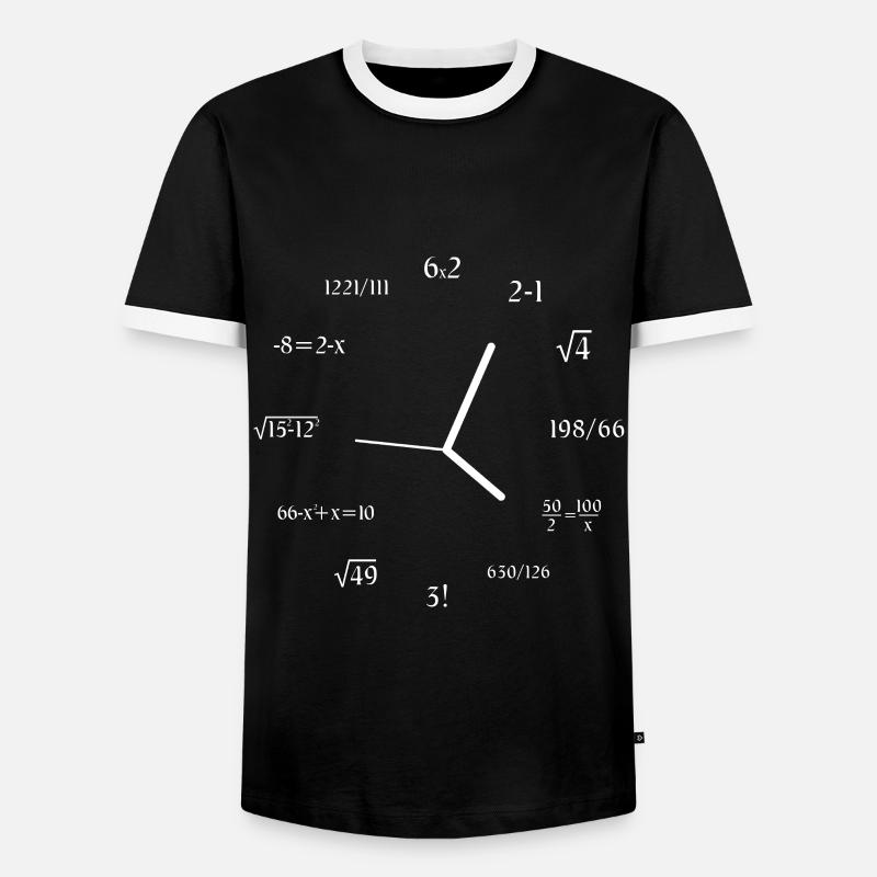 Math Clock Math Formule Meme Joke Math - T-shirt contrasté Homme - noir/blanc