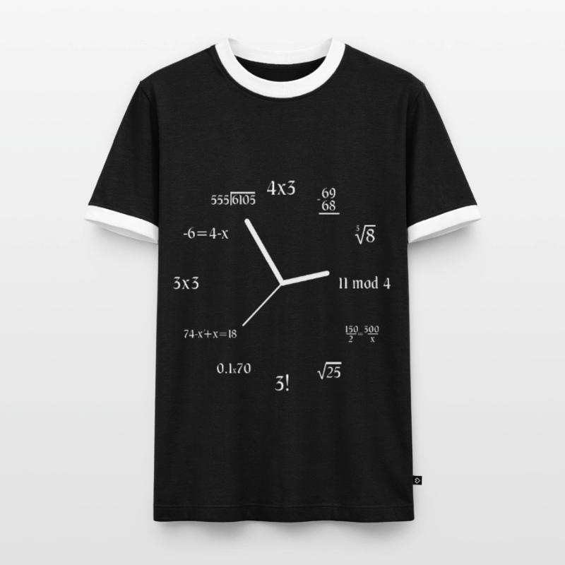 Formule Math Meme Math Equation Jokes Math Clock T-shirt contrasté Homme