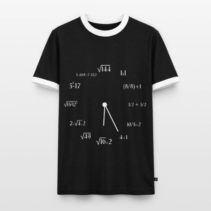 Math Meme Math Formula Meme Math Clock Men's Ringer Shirt