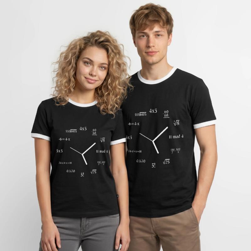 Formule d’équation Math Meme Math Jokes Math Clock T-shirt contrasté Homme