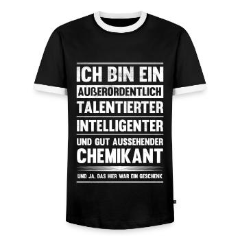 Chemiker Gut Aussehend Chemie Lustiges Chemikant - Männer Kontrast-T-Shirt - Schwarz/Weiß - Vorne - AI Model Female 172 light (172cm) & AI Model Male 178 light (178cm)