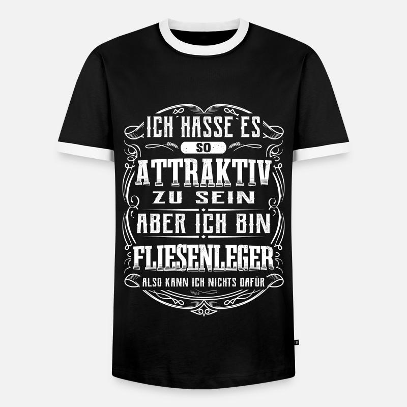 Ich bin Fliesenleger - Männer Kontrast-T-Shirt - Schwarz/Weiß