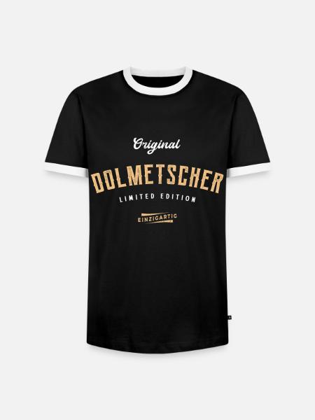 Dolmetscher Limited Edition - Männer Kontrast-T-Shirt - Schwarz/Weiß