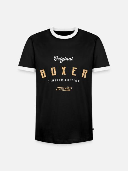 Boxer Limited Edition Boxen - Männer Kontrast-T-Shirt - Schwarz/Weiß