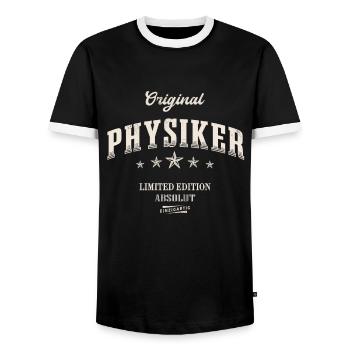 Physiker Limited Edition Lustiges Physik - Männer Kontrast-T-Shirt - Schwarz/Weiß - Vorne - AI Model Female 172 light (172cm) & AI Model Male 178 light (178cm)