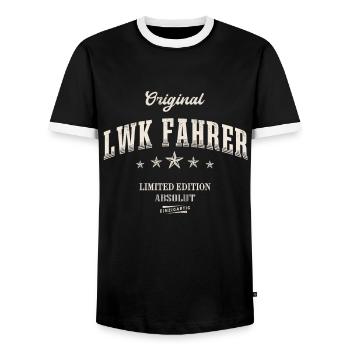 LKW Fahrer Limited Edition Trucker Lustiges LKW - Männer Kontrast-T-Shirt - Schwarz/Weiß - Vorne - AI Model Female 172 light (172cm) & AI Model Male 178 light (178cm)