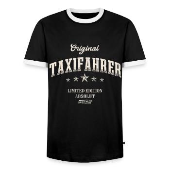 Taxifahrer Limited Edition Taxi Fahrer - Männer Kontrast-T-Shirt - Schwarz/Weiß - Vorne - AI Model Female 172 light (172cm) & AI Model Male 178 light (178cm)