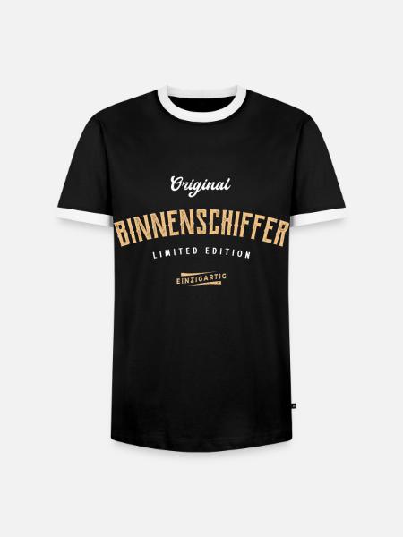 Binnenschiffer Limited Edition - Männer Kontrast-T-Shirt - Schwarz/Weiß