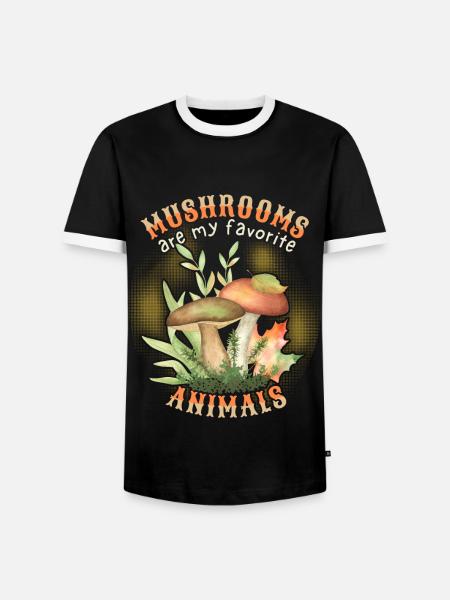 Waldpilze, Pilze, lustiger Spruch - Männer Kontrast-T-Shirt - Schwarz/Weiß