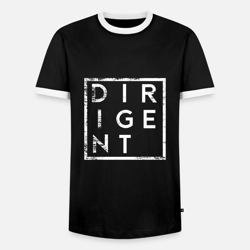 Dirigent Minimalismus Dirigenten - Männer Kontrast-T-Shirt - Schwarz/Weiß
