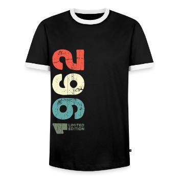 Since 1962 Year 1962 Retro 1962 Vintage 1962 - Men's Ringer Shirt - black/white - Front - AI Model Female 172 light (172cm) & AI Model Male 178 light (178cm)
