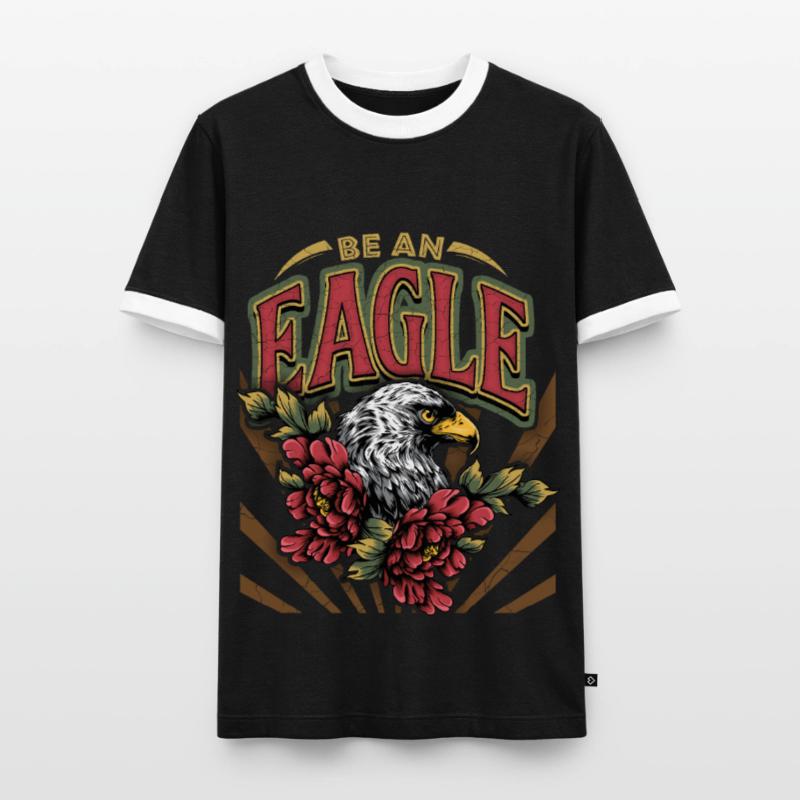 Vintage Eagle, Eagle Eagle, Saying, Be-An-Eagle Men's Ringer Shirt