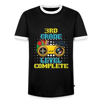 3rd Grade Complete Last Class Day Of Summer - Men's Ringer Shirt - black/white - Front - AI Model Female 172 light (172cm) & AI Model Male 178 light (178cm)