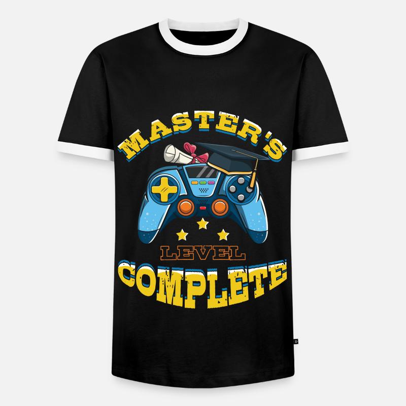 Master-PhD Abschluss Master-Absolvent 2023 - Männer Kontrast-T-Shirt - Schwarz/Weiß