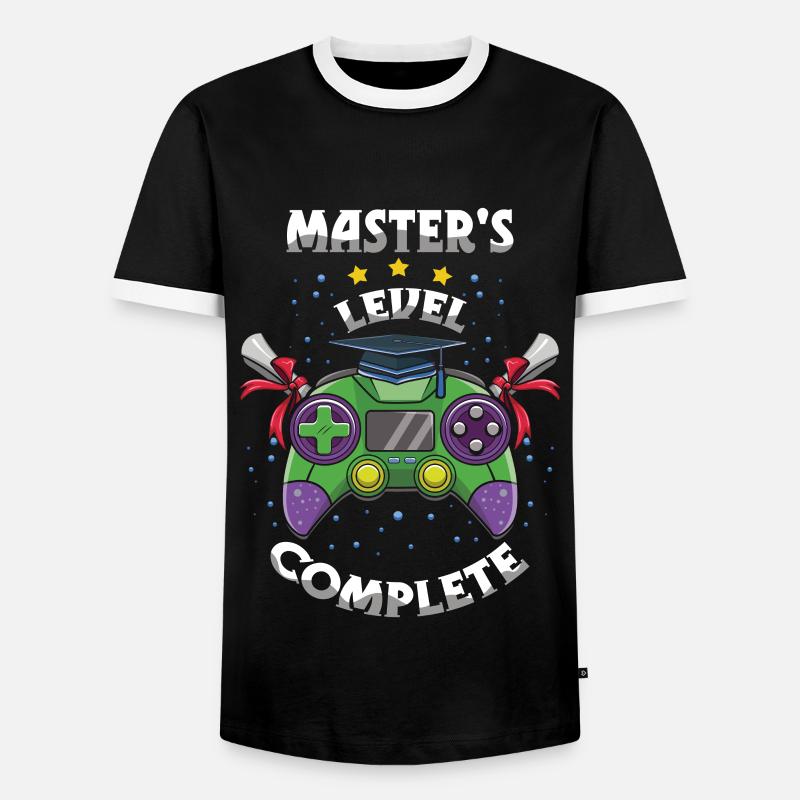 Master-PhD Abschluss Master 2023 Absolvent - Männer Kontrast-T-Shirt - Schwarz/Weiß