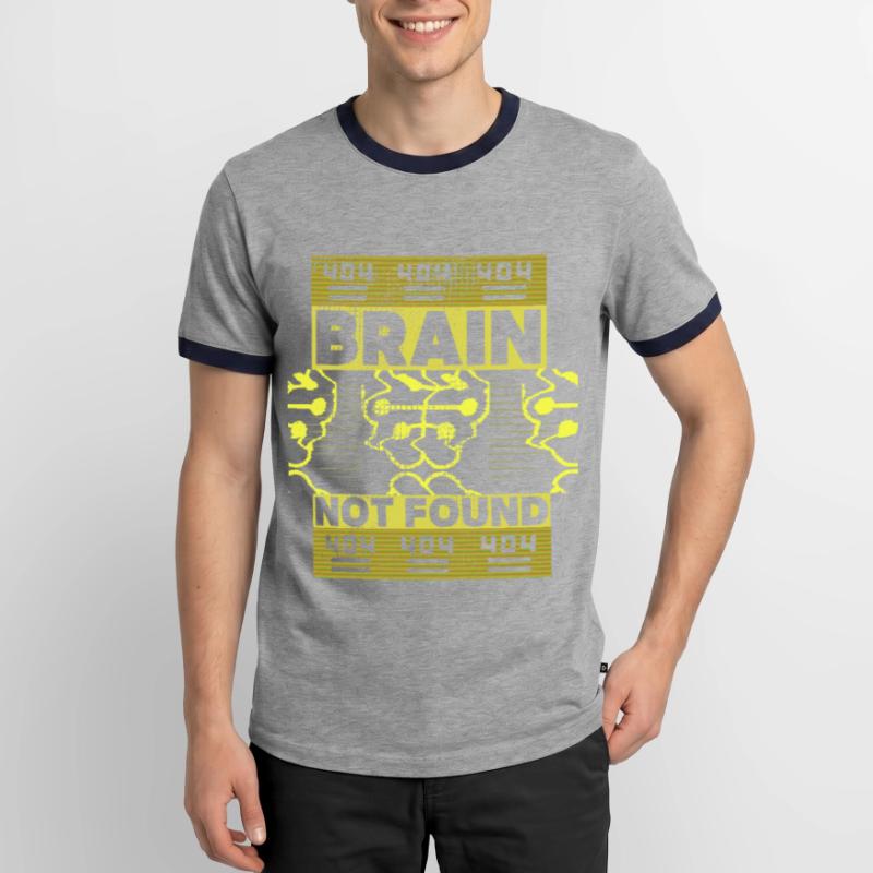 404-html error, Computer-Nerd, lustiger Spruch Männer Kontrast-T-Shirt