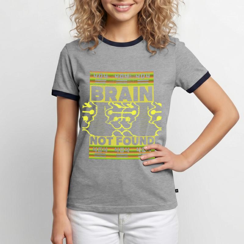 404-html error, Computer-Nerd, lustiger Spruch Männer Kontrast-T-Shirt