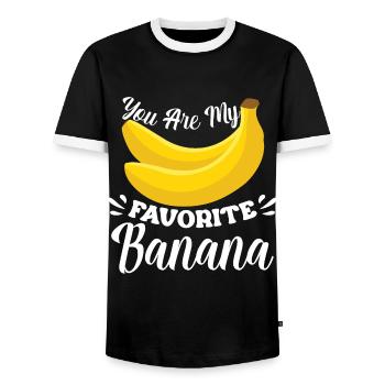 You Are My Favorite Banana - Men's Ringer Shirt - black/white - Front - AI Model Female 172 light (172cm) & AI Model Male 178 light (178cm)