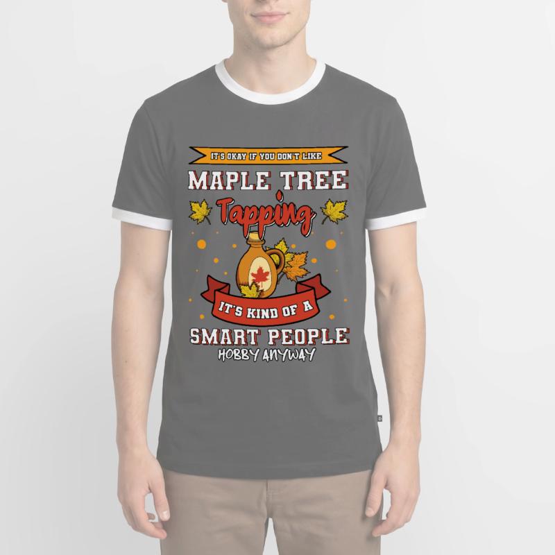 Maple Tree Tapping Maple Tree Maple Leaf Men's Ringer Shirt