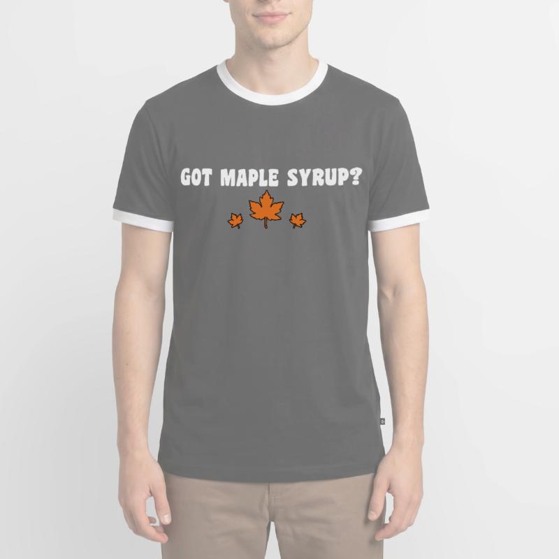 Fun Got Maple Syrup Tapping Maple Tree Maple Leaf Men's Ringer Shirt